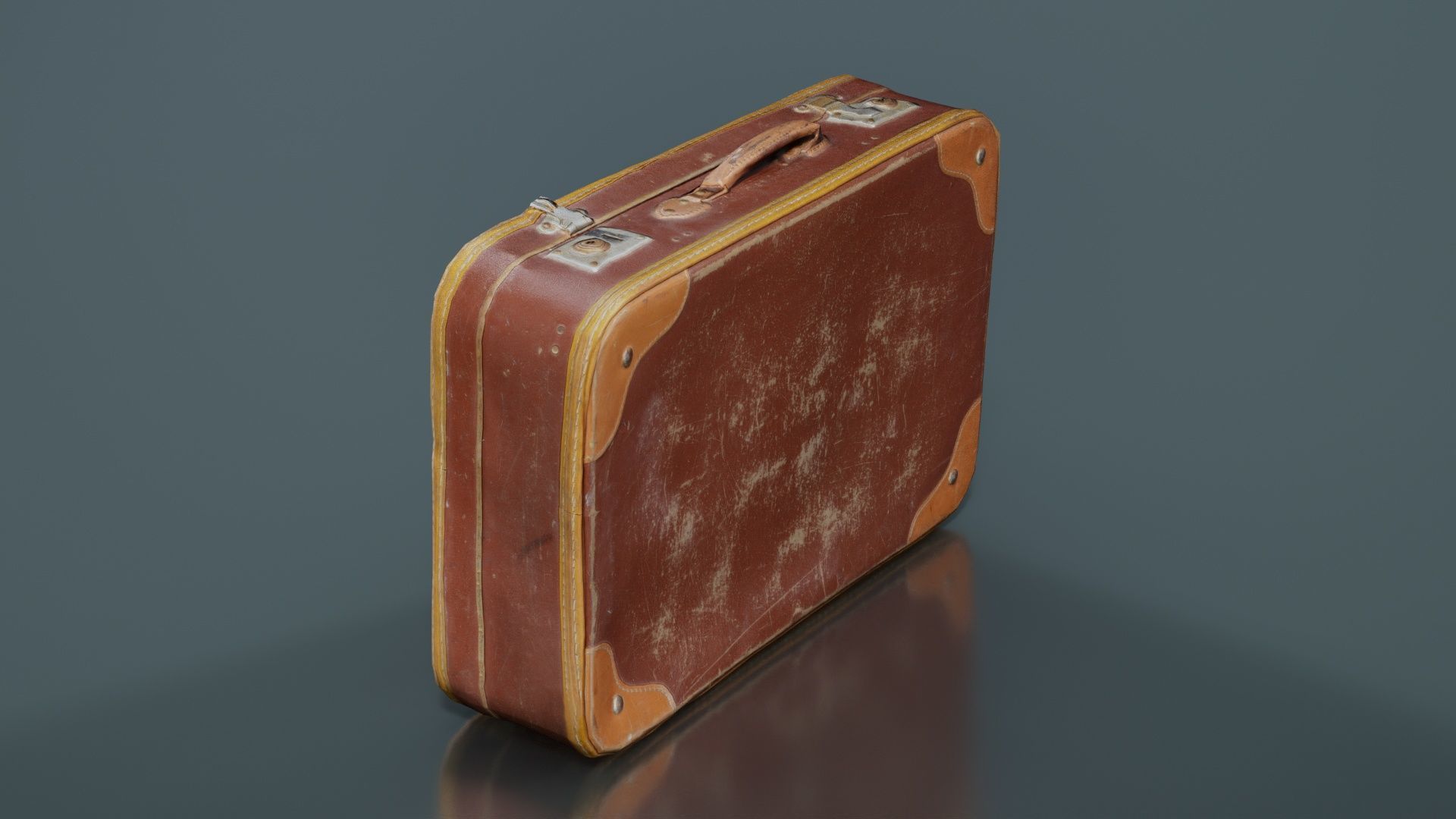 Suitcase 2 Low-poly 3D model_7