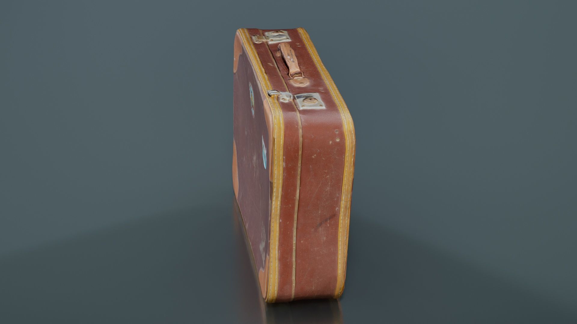 Suitcase 2 Low-poly 3D model_2
