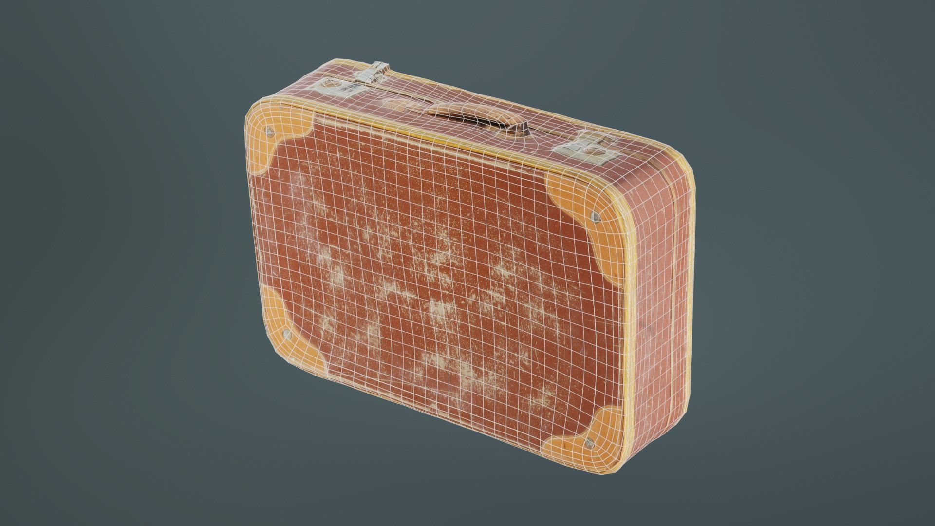 Suitcase 2 Low-poly 3D model_9