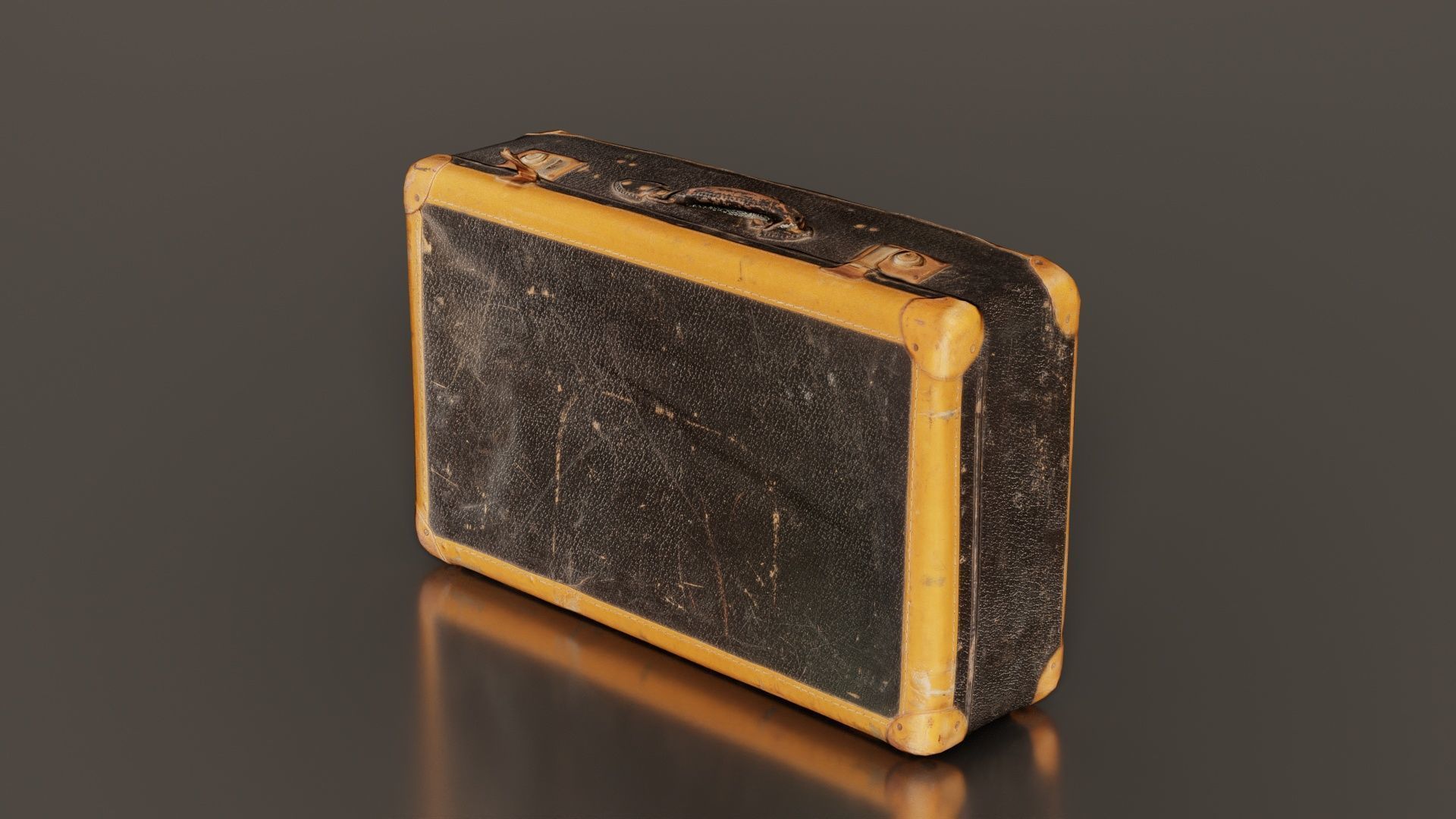 Suitcase 3 Low-poly 3D model_7