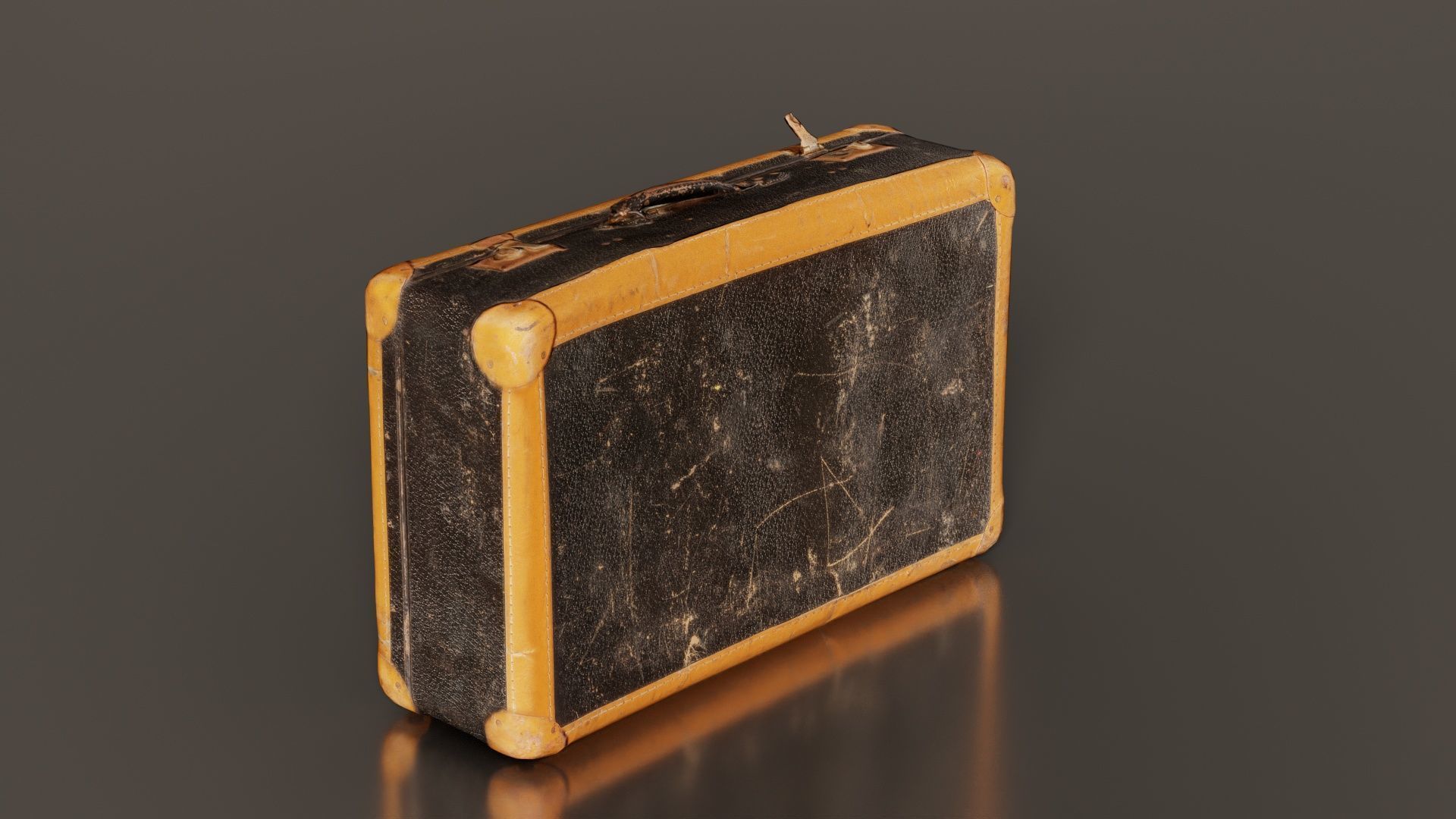 Suitcase 3 Low-poly 3D model_5