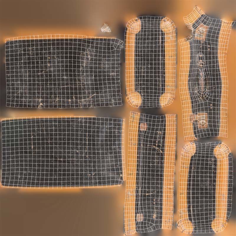 Suitcase 3 Low-poly 3D model_14