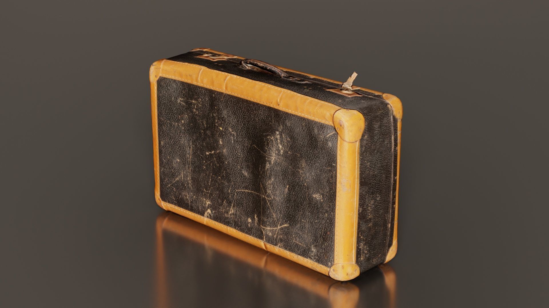 Suitcase 3 Low-poly 3D model_4