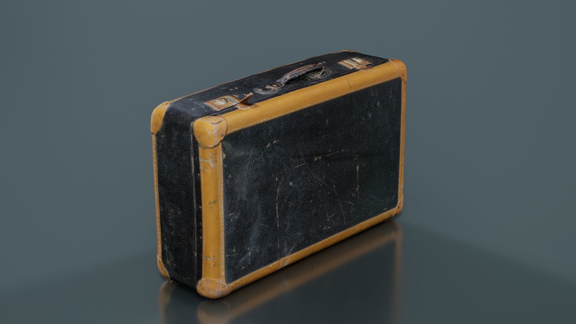 Suitcase 3 Low-poly 3D model_2