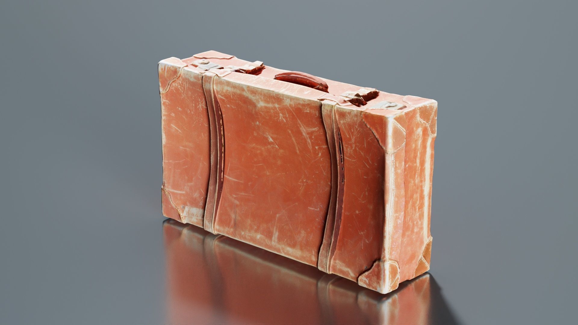 Suitcase 4 Low-poly 3D model_3