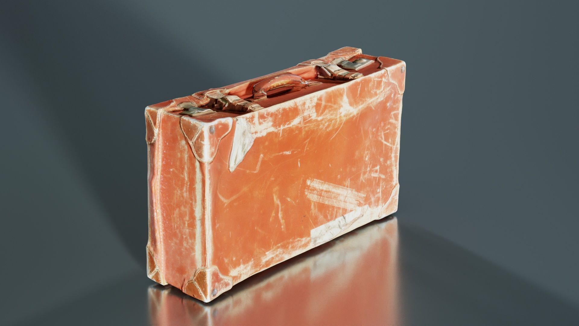 Suitcase 4 Low-poly 3D model_2