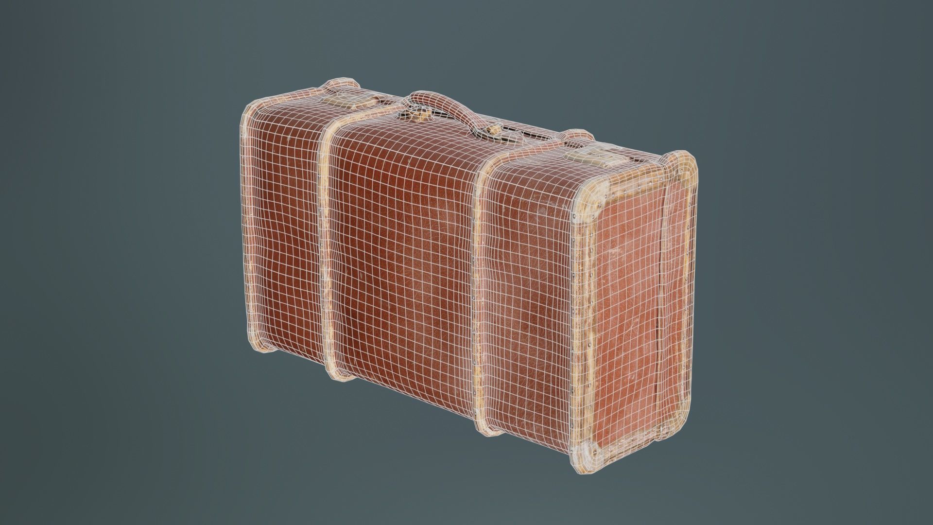 Suitcase 5 Low-poly 3D model_9