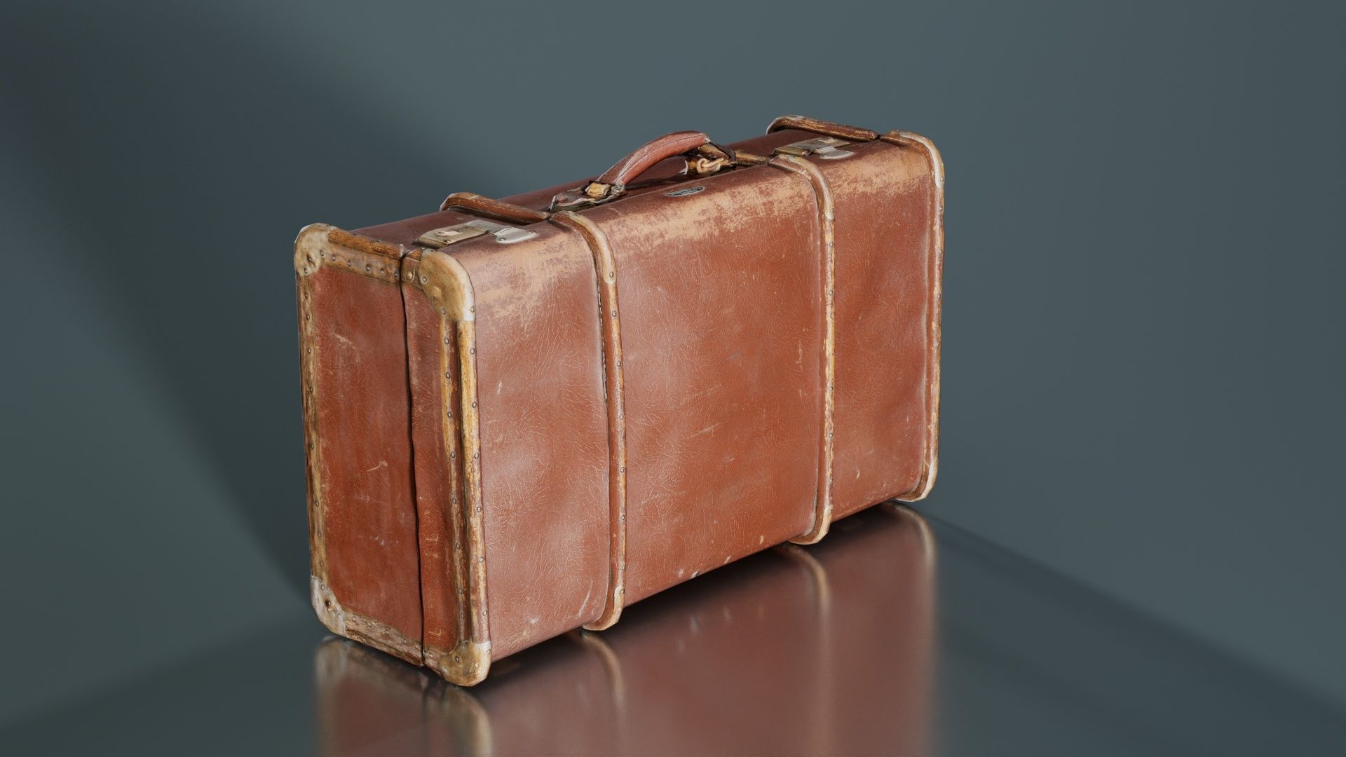 Suitcase 5 Low-poly 3D model_8