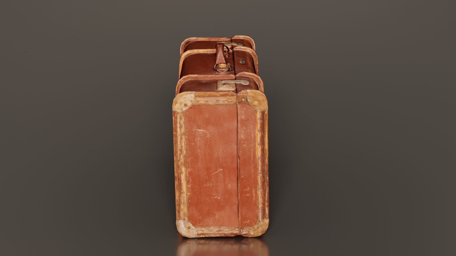 Suitcase 5 Low-poly 3D model_4