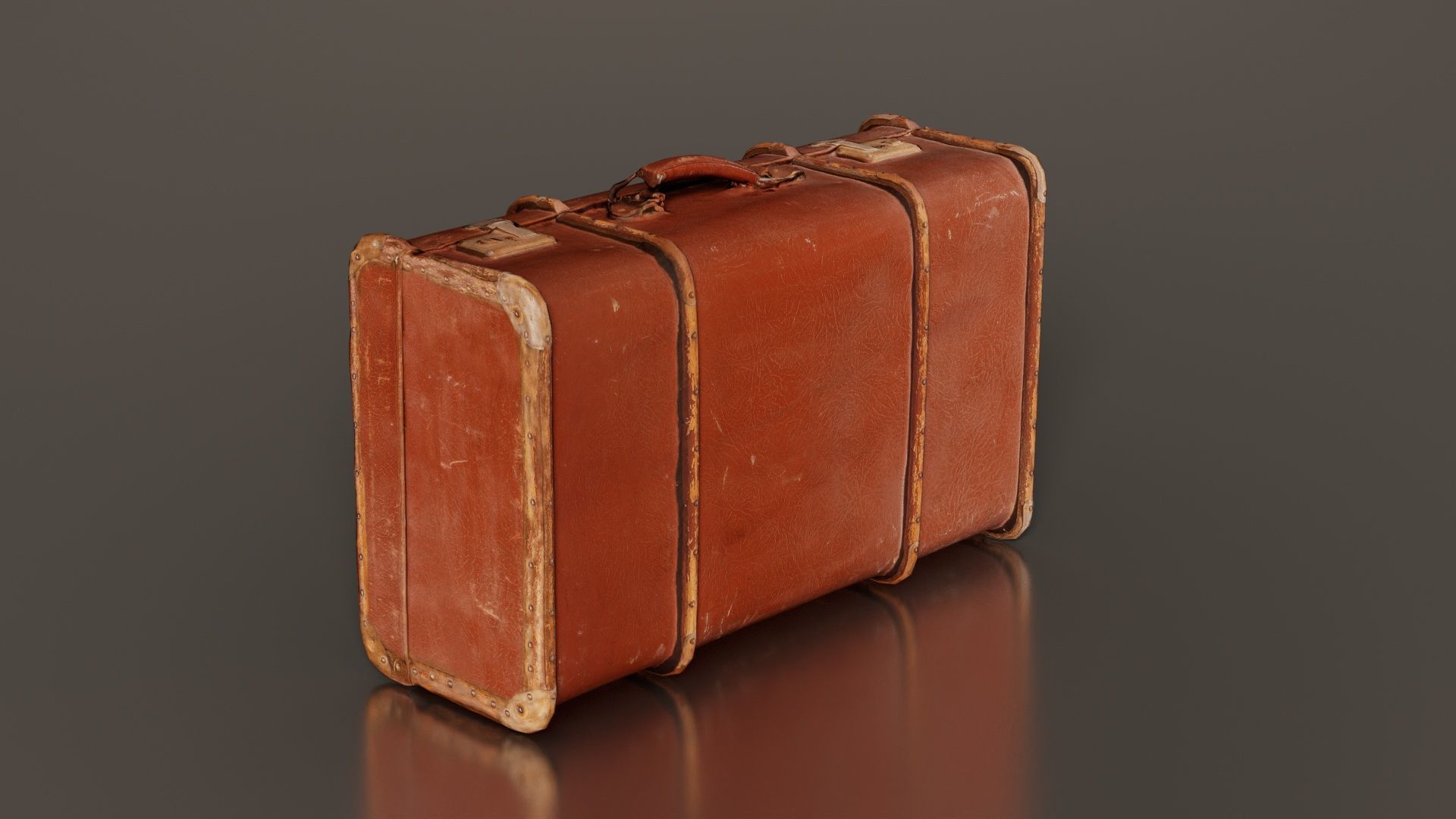 Suitcase 5 Low-poly 3D model_1