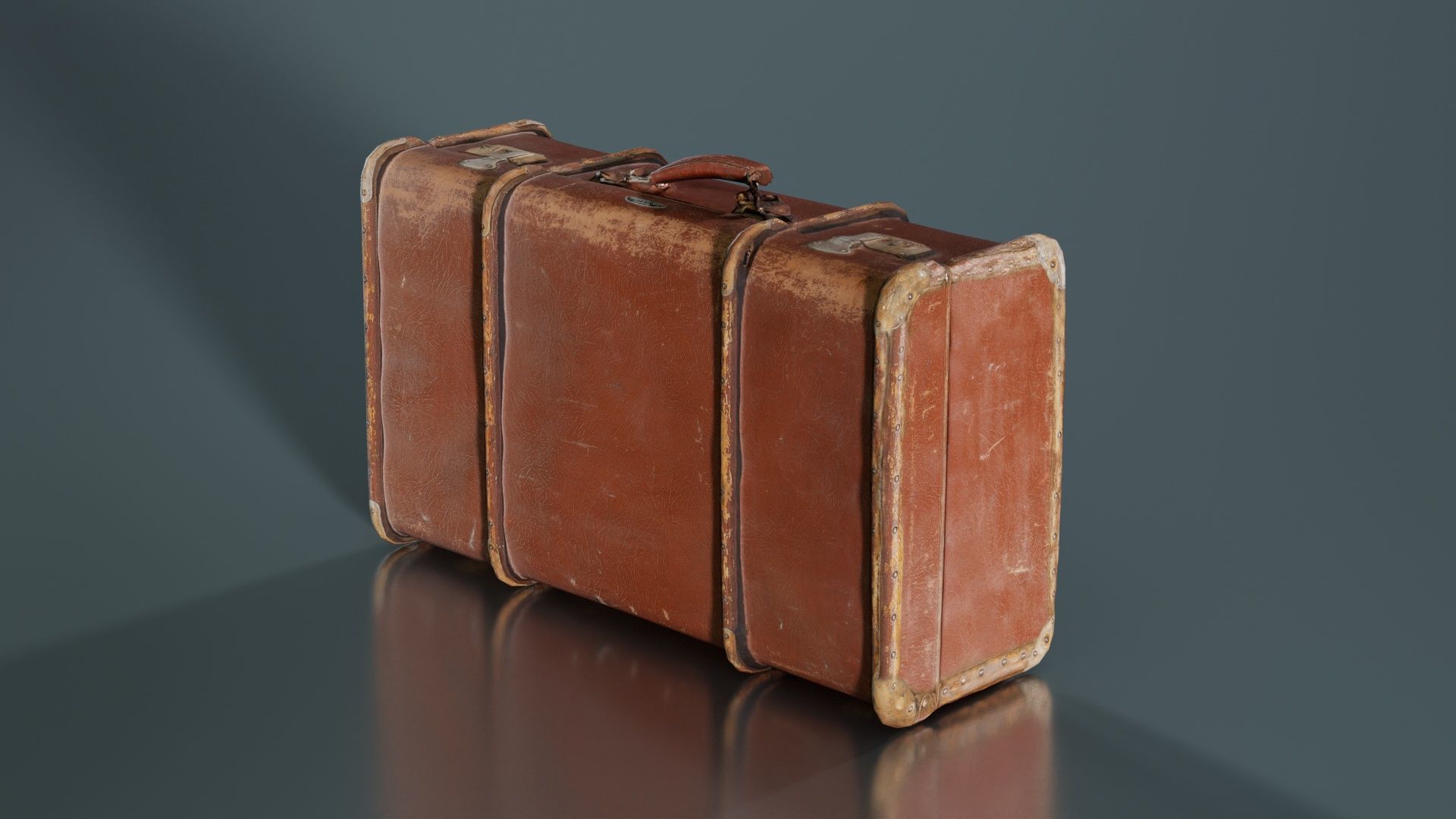 Suitcase 5 Low-poly 3D model_3