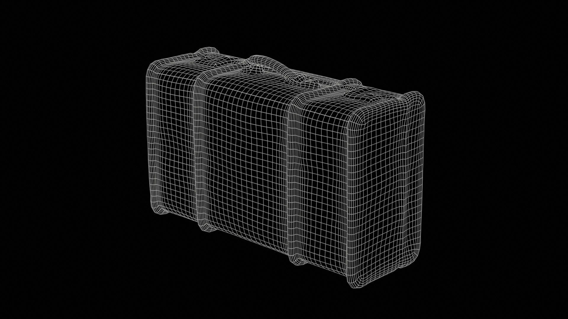 Suitcase 5 Low-poly 3D model_11