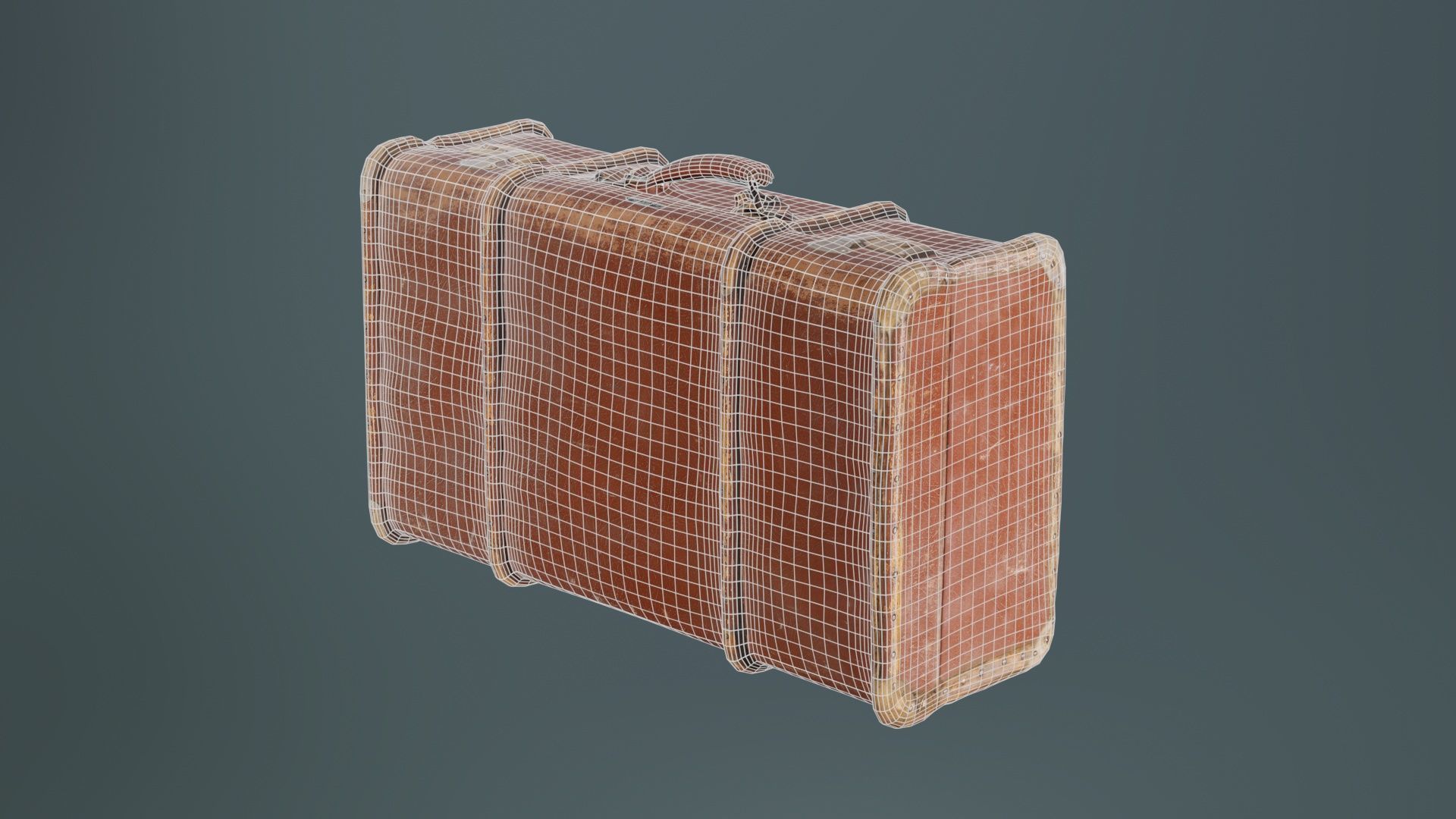 Suitcase 5 Low-poly 3D model_10