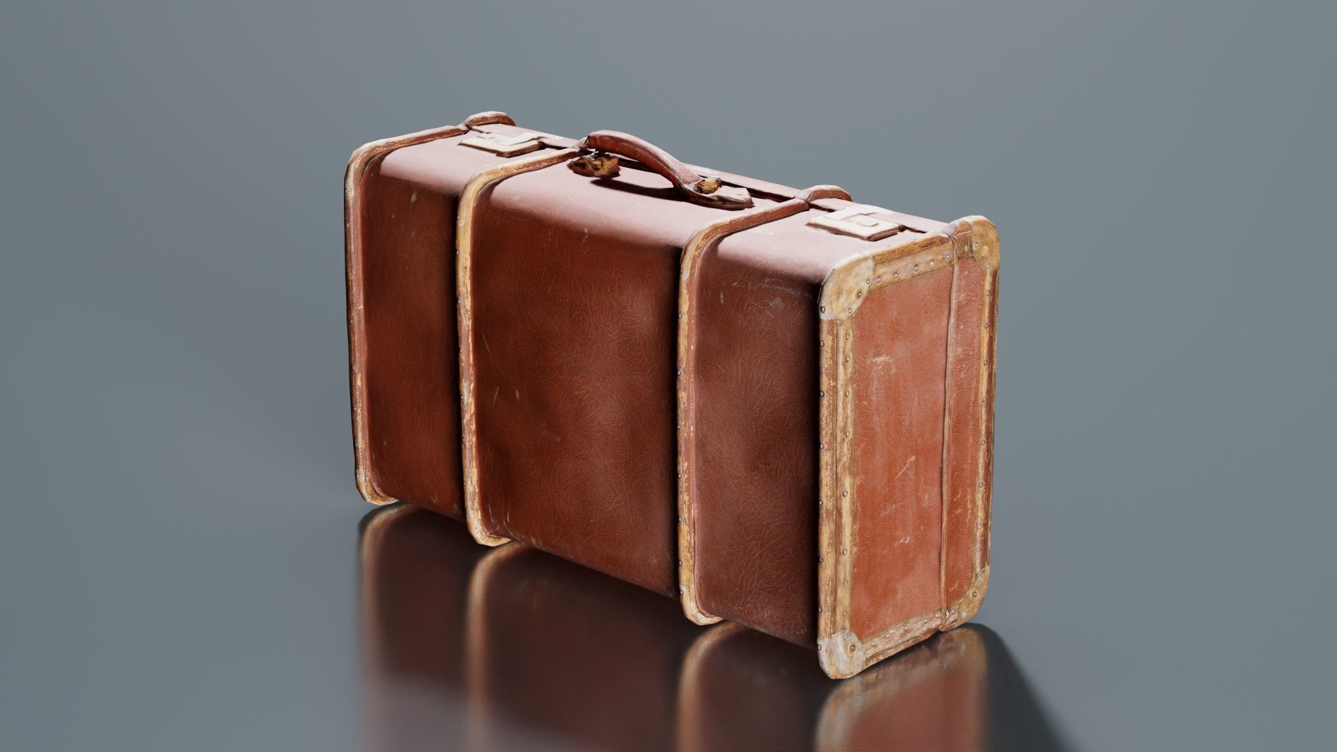 Suitcase 5 Low-poly 3D model_2