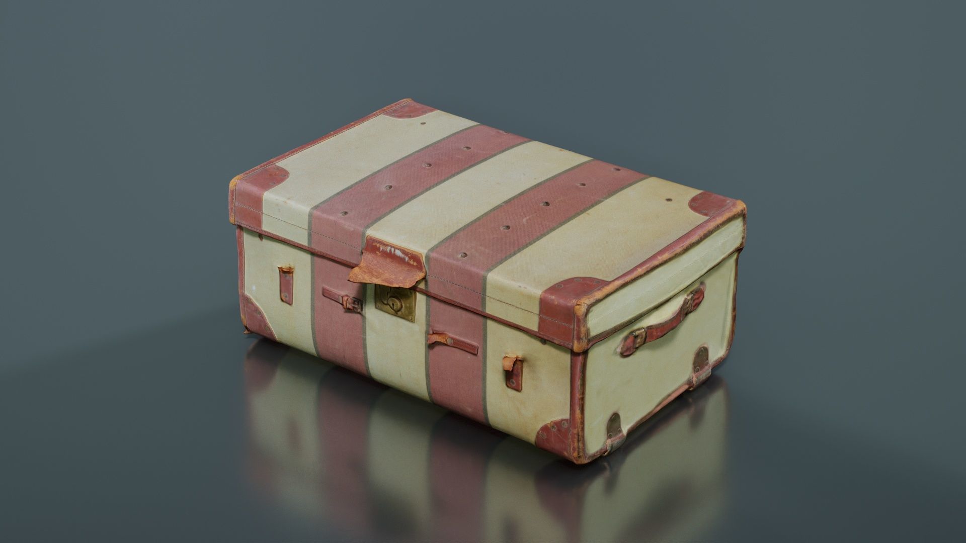 Suitcase 6 Low-poly 3D model_3