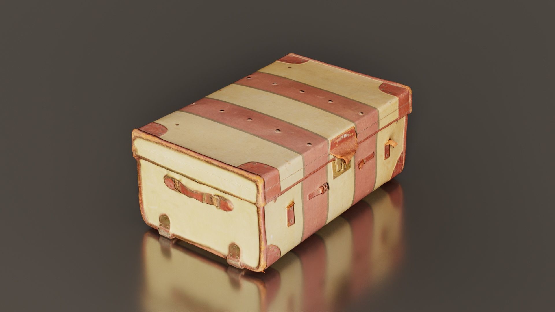 Suitcase 6 Low-poly 3D model_5