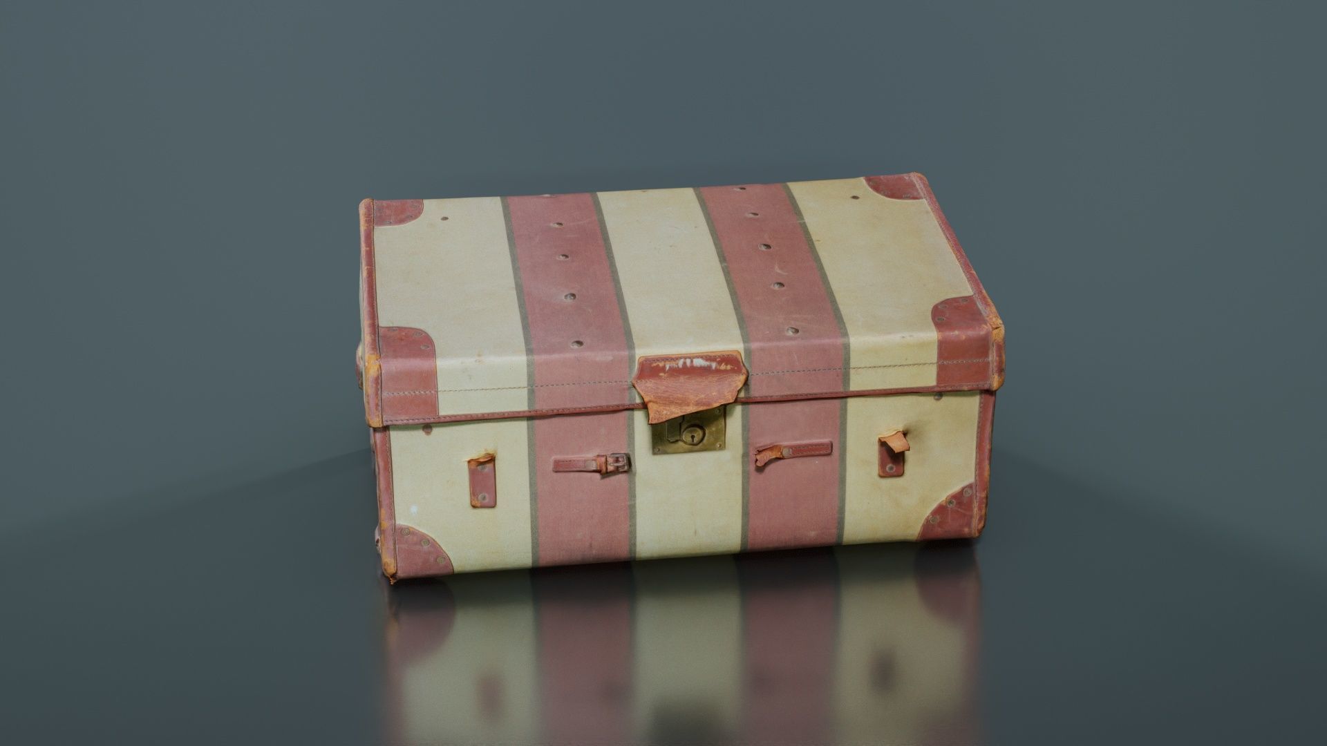 Suitcase 6 Low-poly 3D model_7