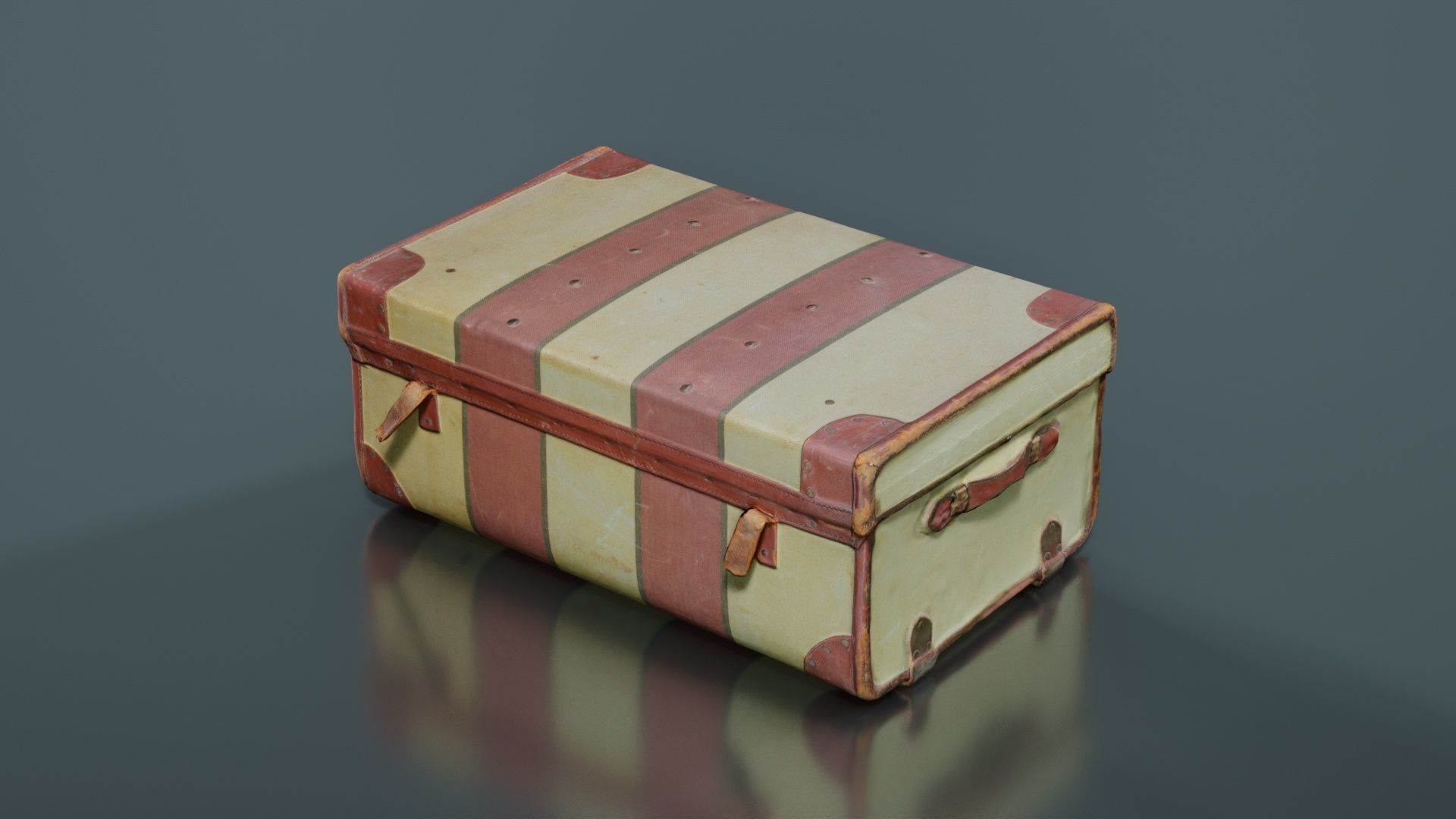 Suitcase 6 Low-poly 3D model_1