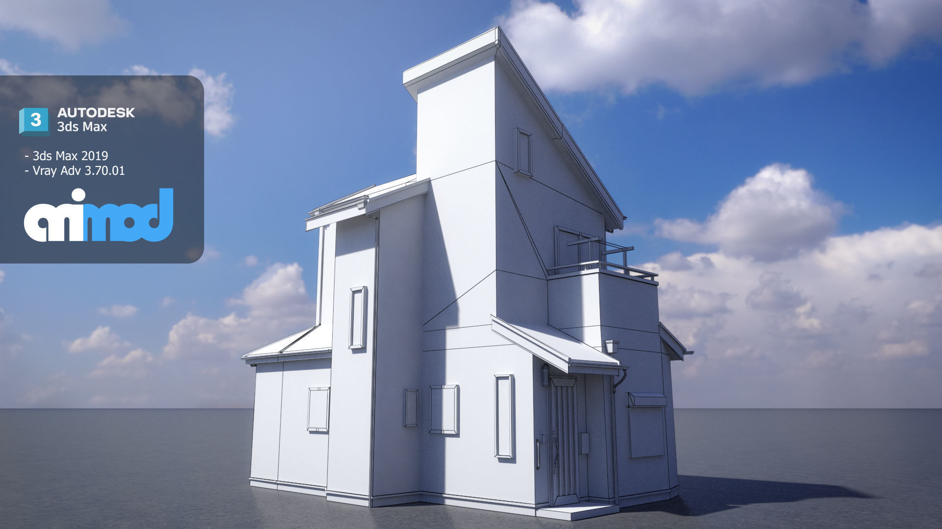 Japanese Residential House 3D model_5