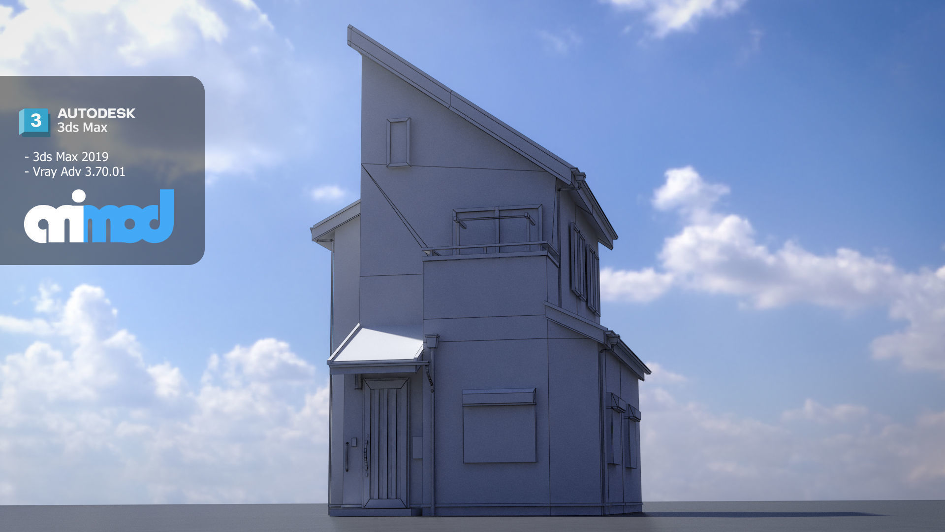 Japanese Residential House 3D model_7