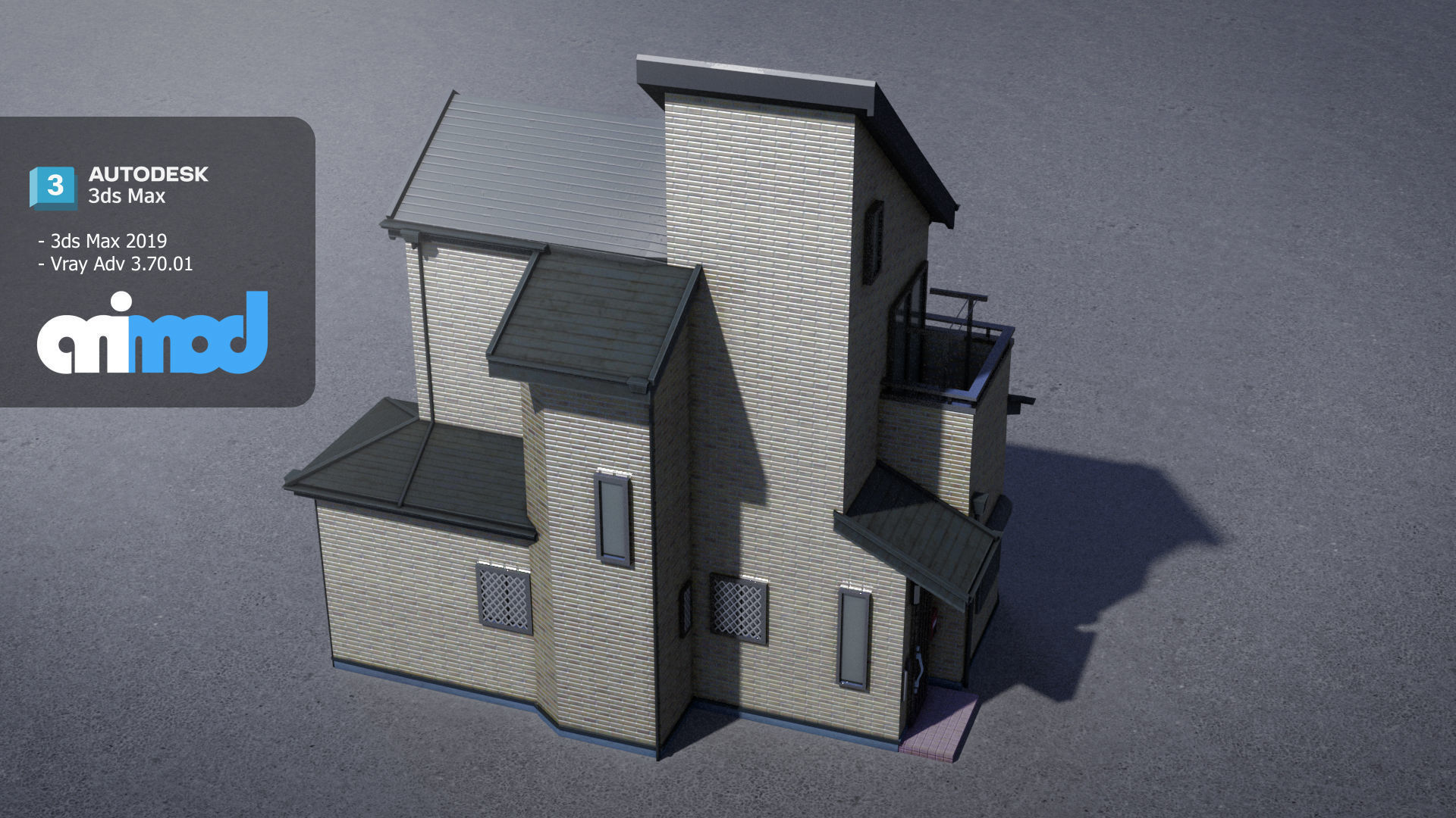 Japanese Residential House 3D model_3