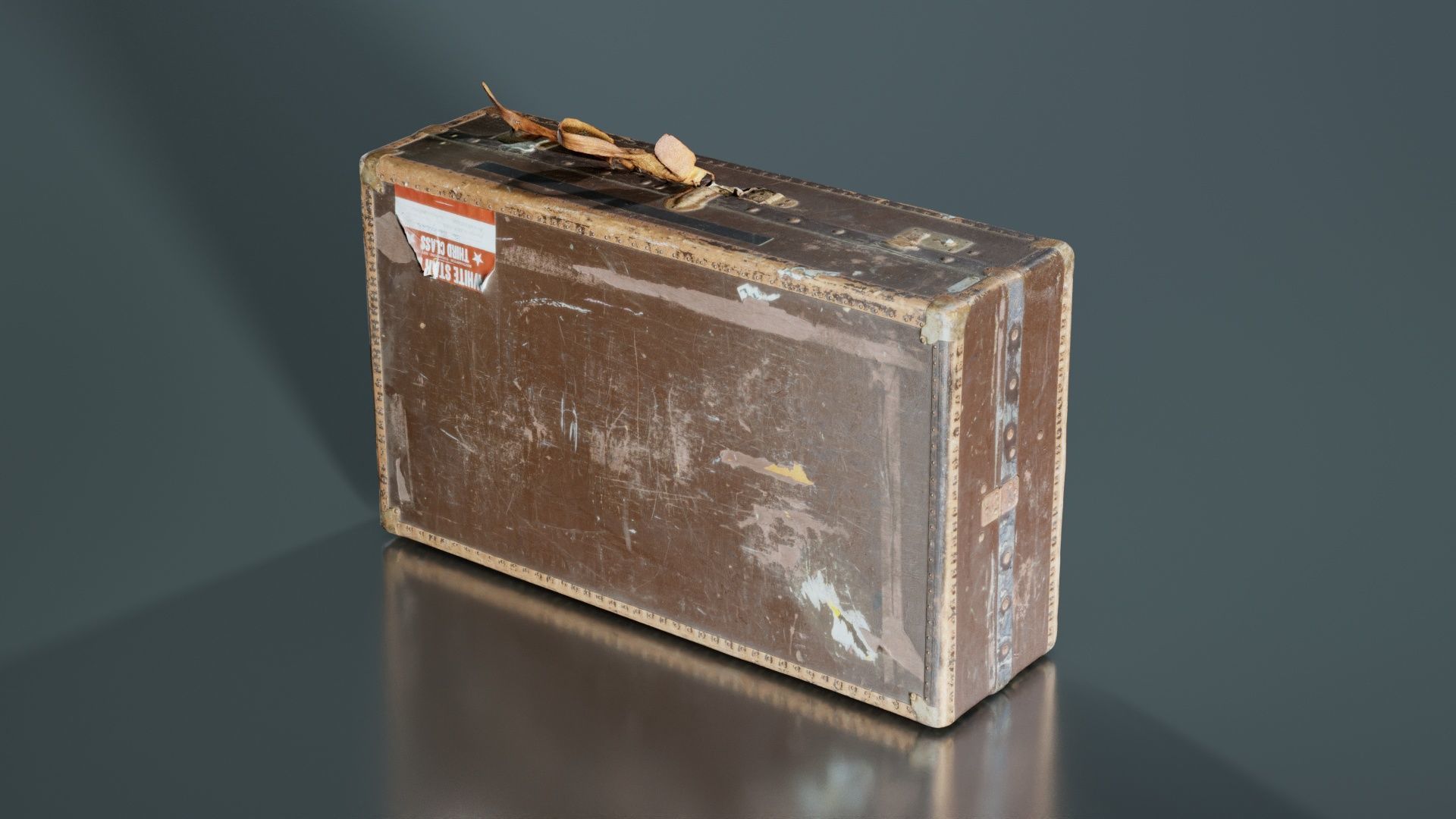 Suitcase 7 Low-poly 3D model_4