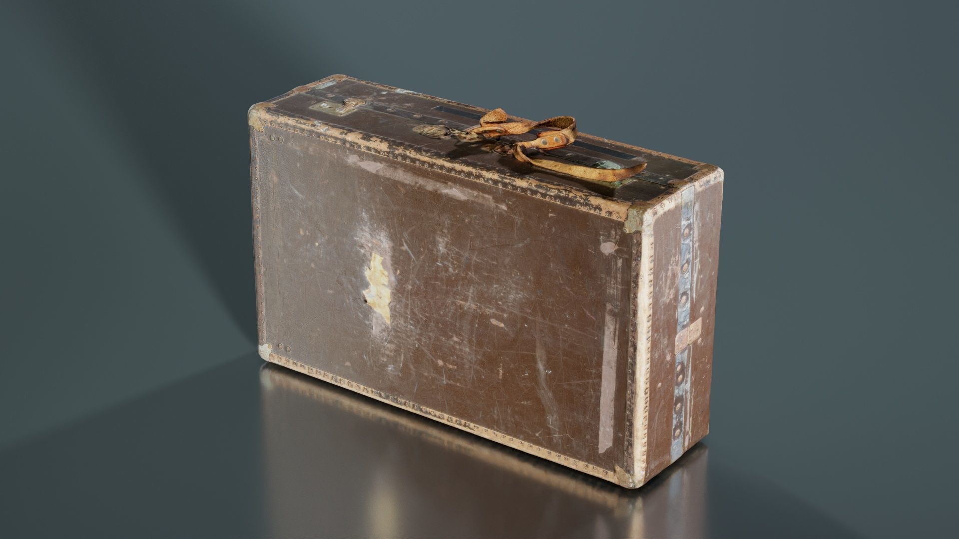 Suitcase 7 Low-poly 3D model_1