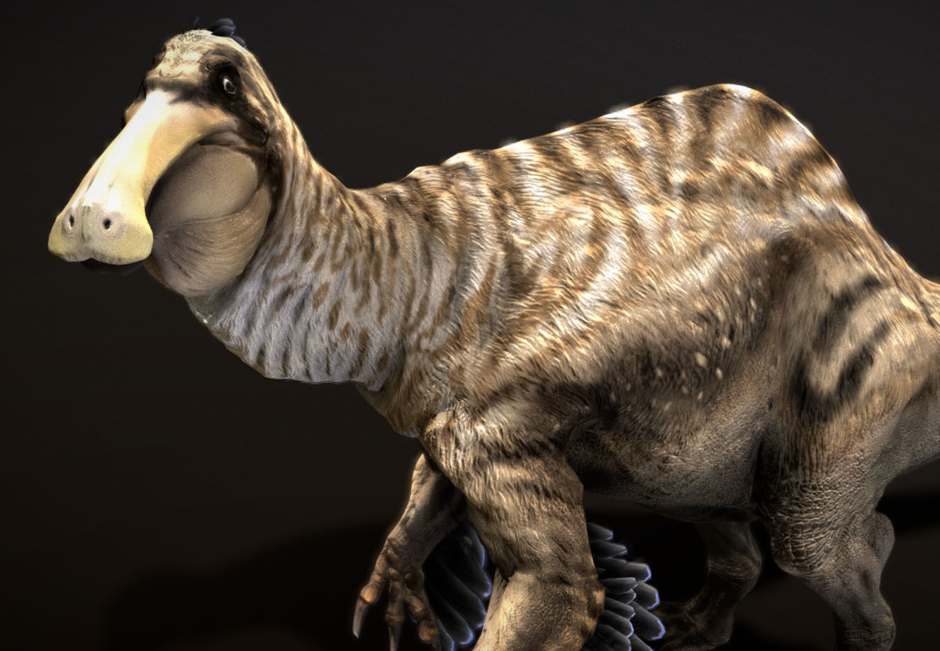 Deinocheirus Low-poly 3D model_2