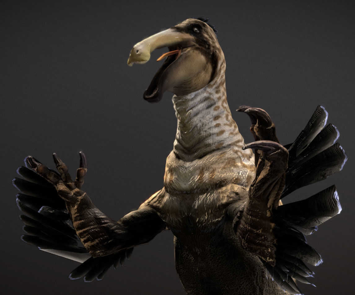 Deinocheirus Low-poly 3D model_6