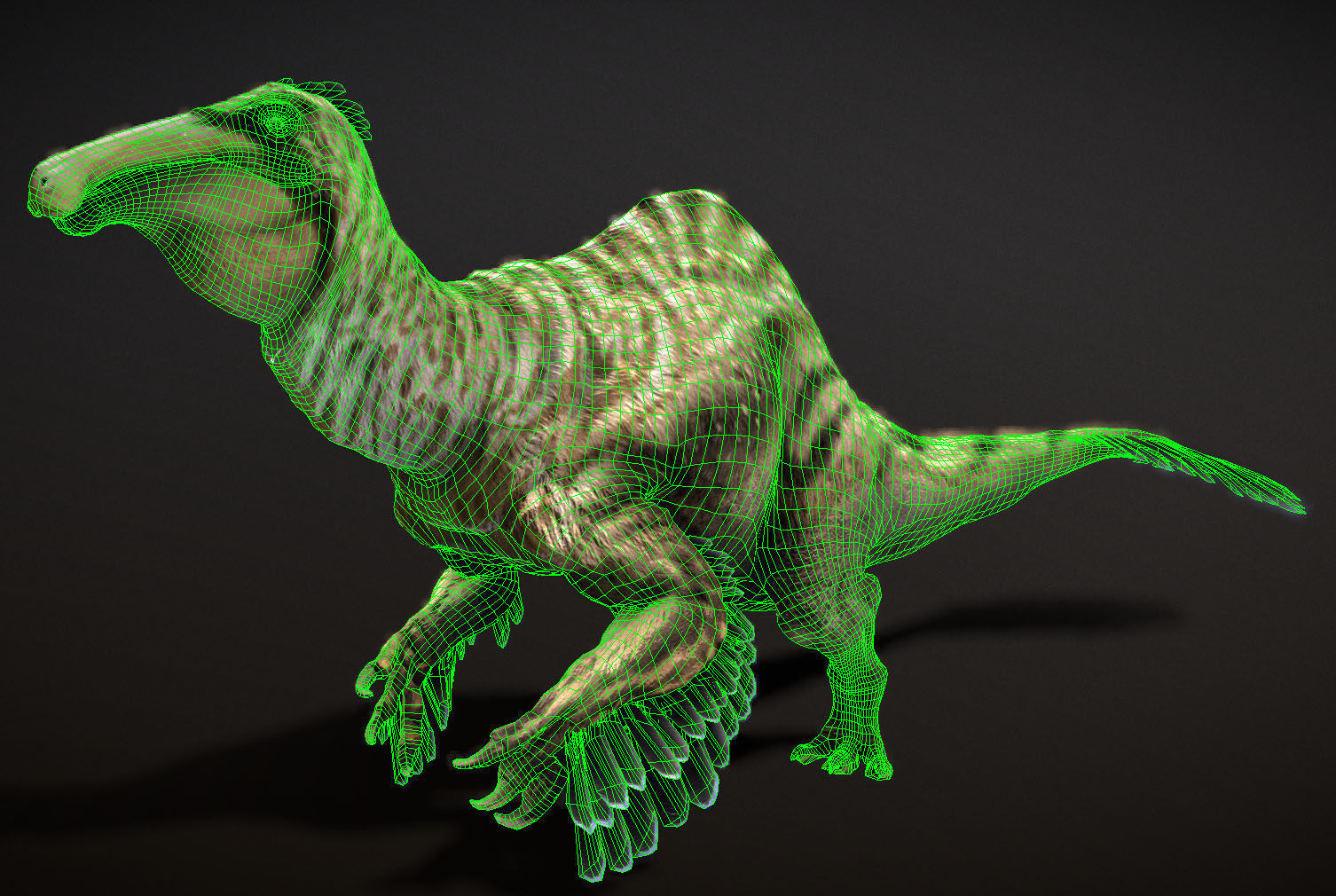 Deinocheirus Low-poly 3D model_3