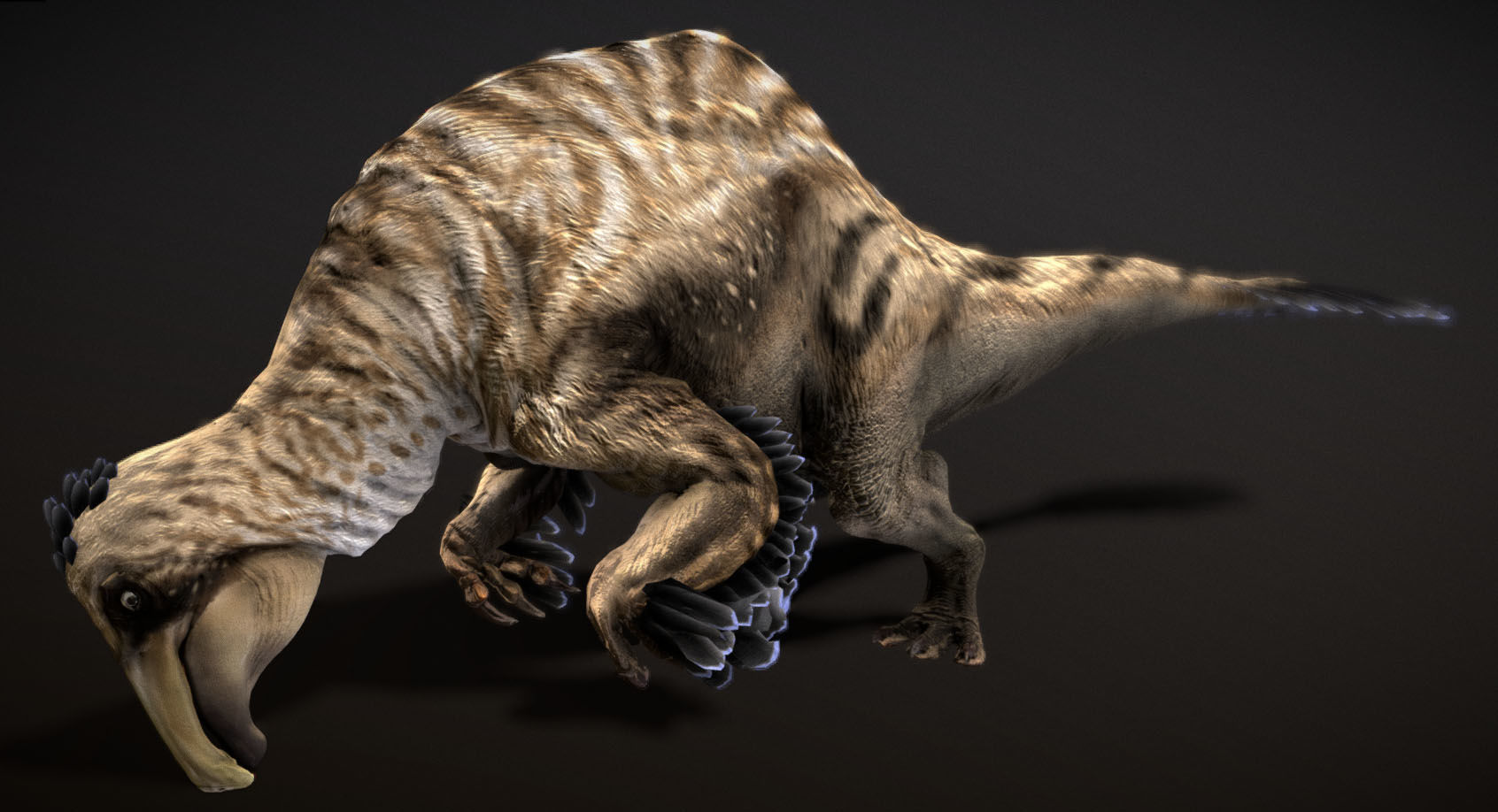 Deinocheirus Low-poly 3D model_8