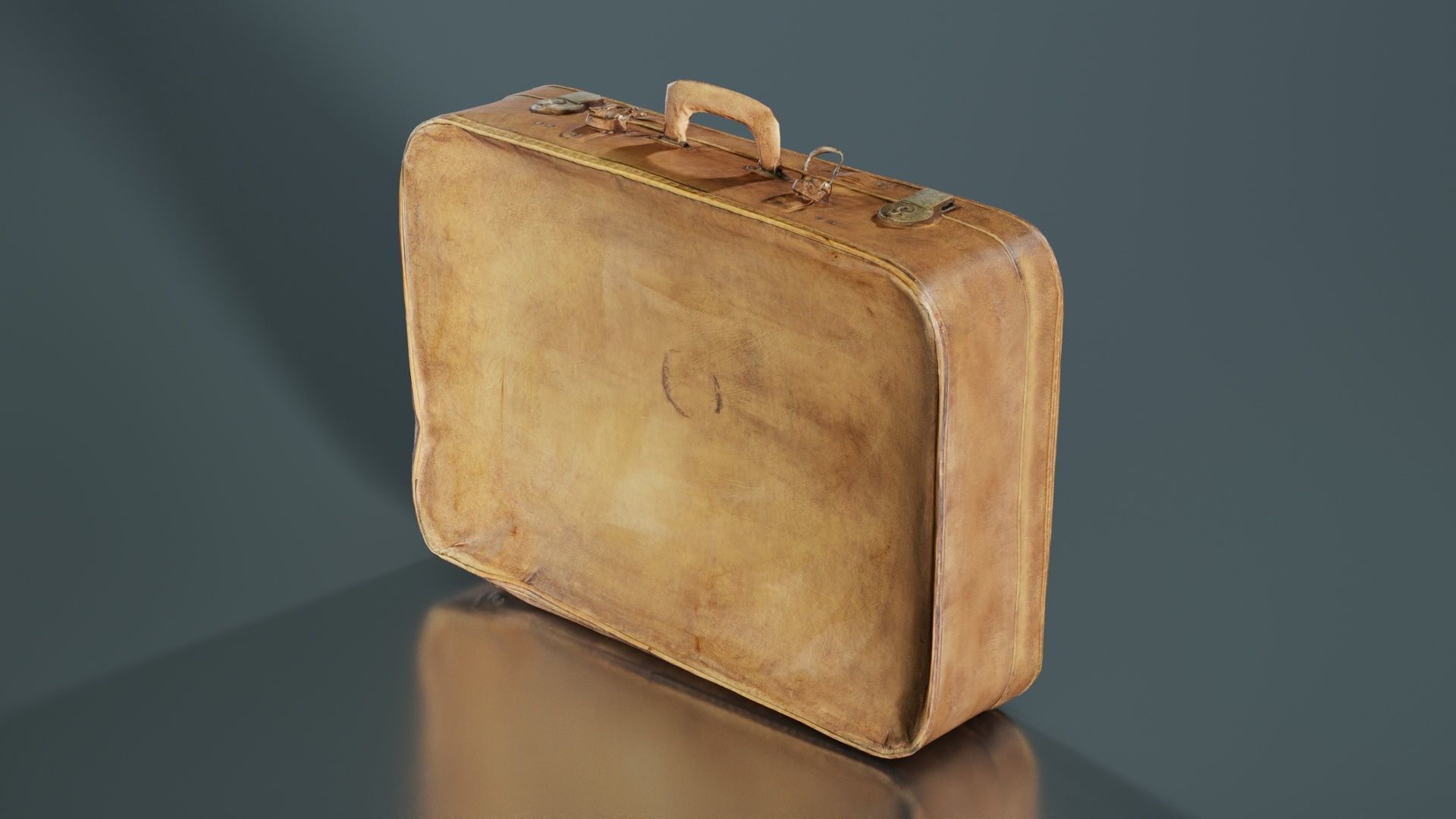 Suitcase 9 Low-poly 3D model_4