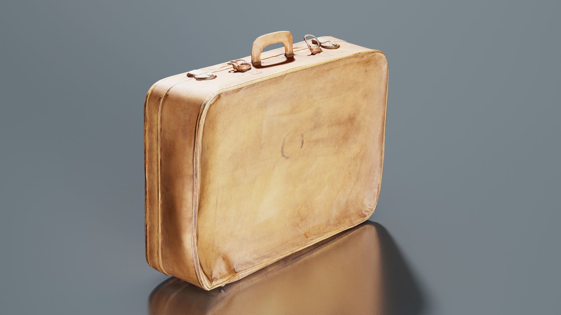 Suitcase 9 Low-poly 3D model_6