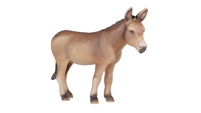 Donkey Low-poly 3D model