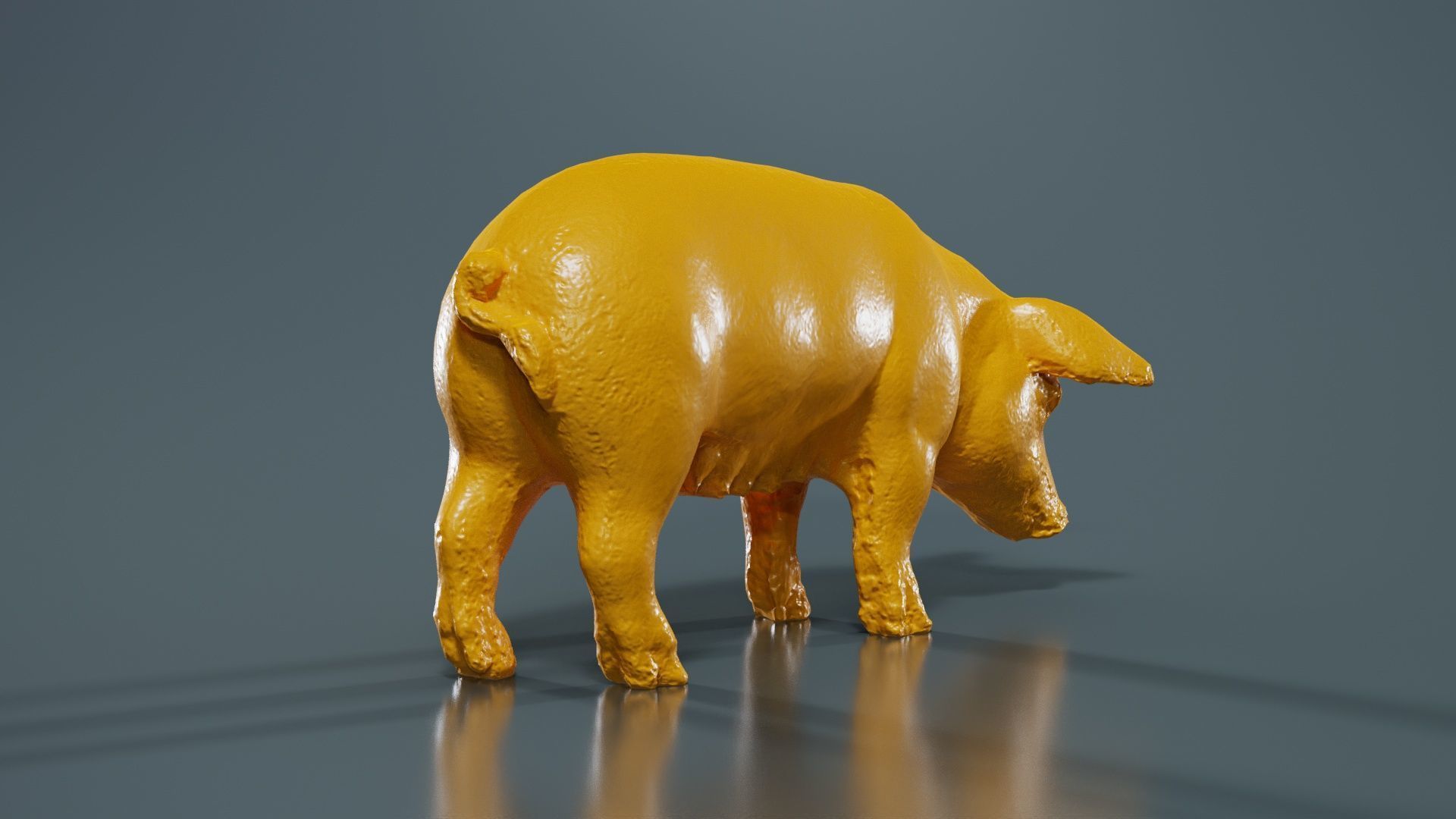 Pig Low-poly 3D model_13