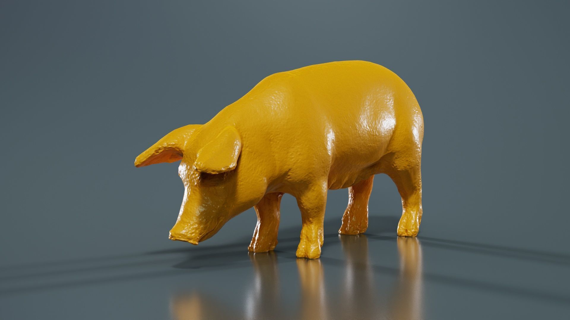 Pig Low-poly 3D model_12