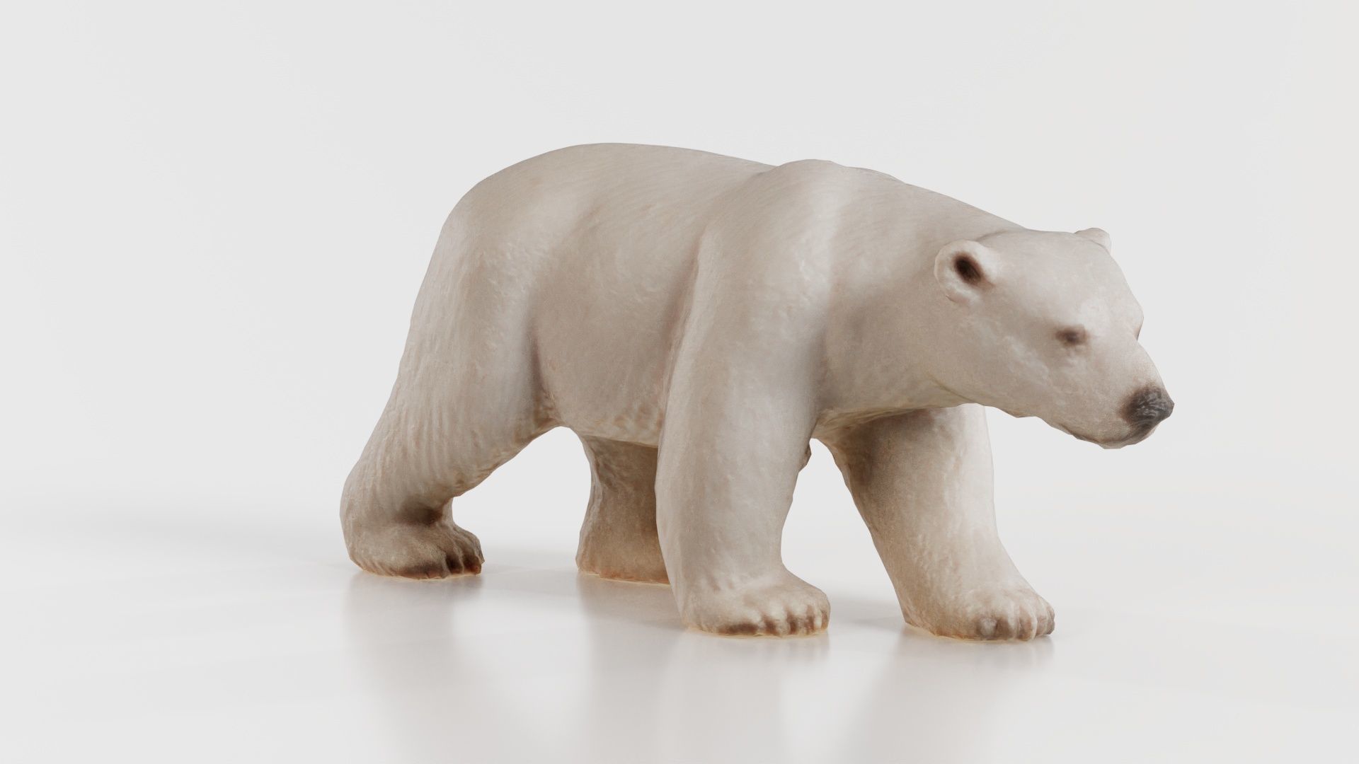 Polar Bear Low-poly 3D model_2