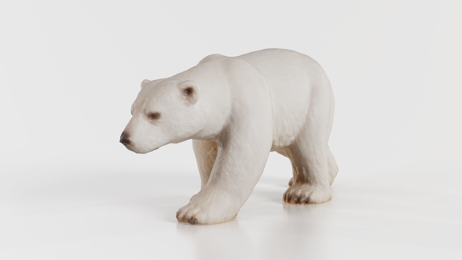 Polar Bear Low-poly 3D model_4