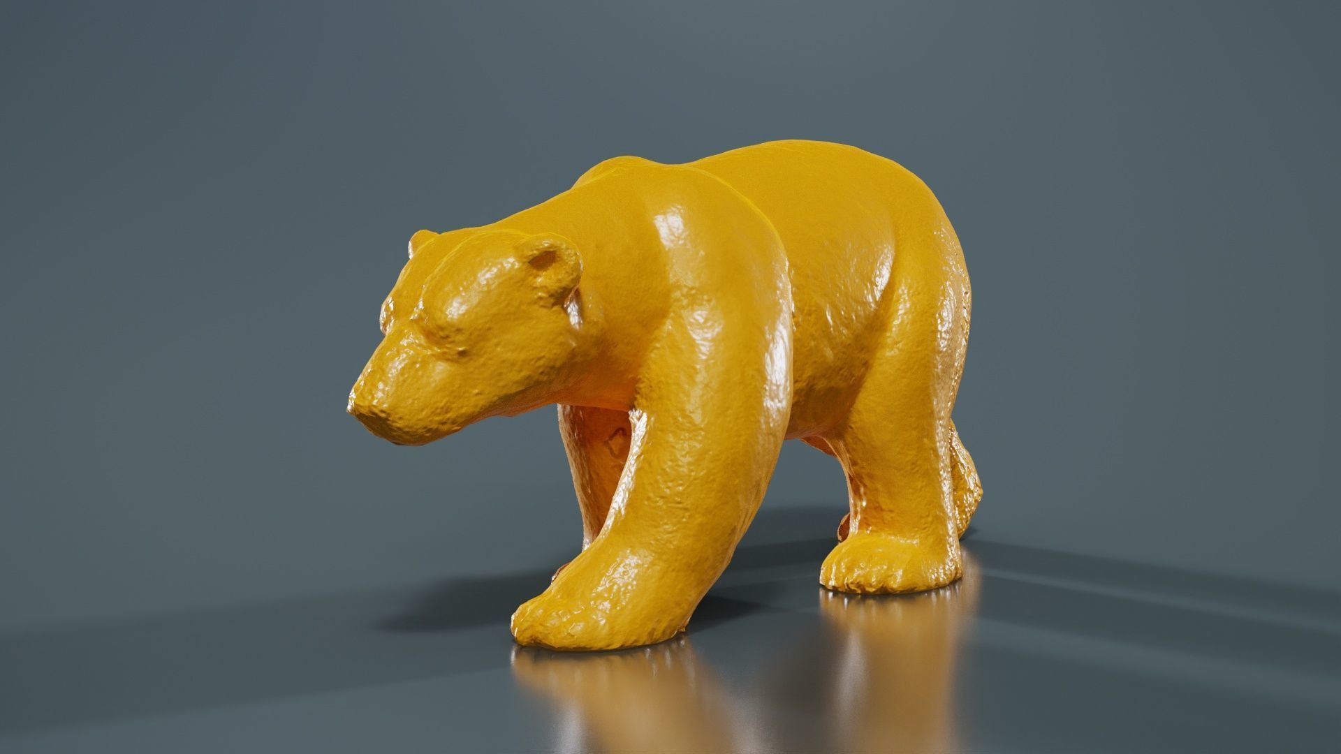 Polar Bear Low-poly 3D model_12