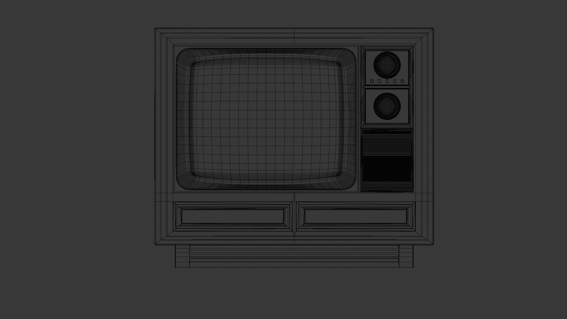 Vintage TV Free low-poly 3D model_5