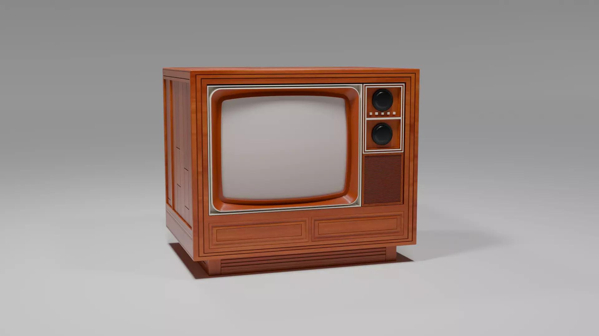 Vintage TV Free low-poly 3D model_0