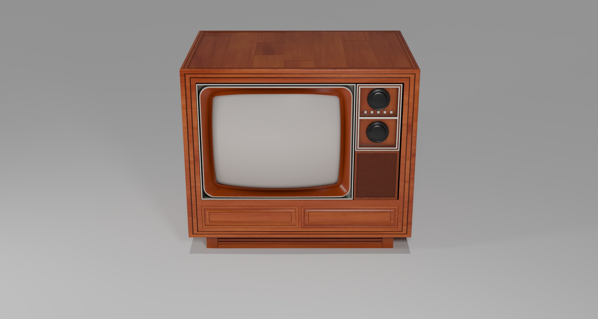 Vintage TV Free low-poly 3D model_2