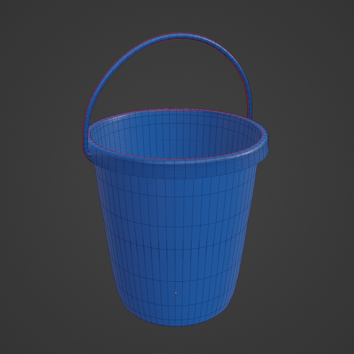 Plastic Bucket 01 3D model_7
