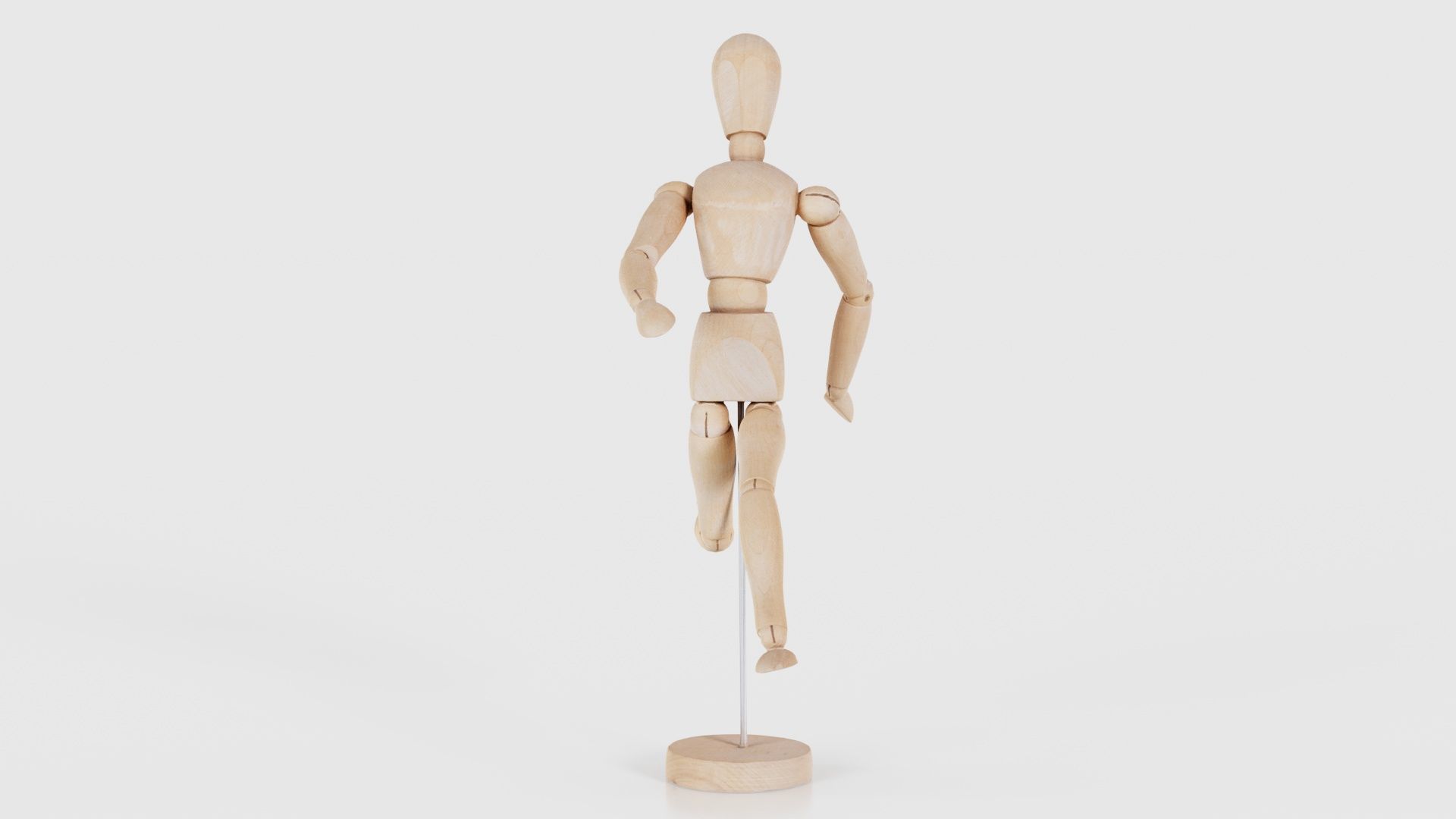 Wooden Mannequin Pose 06 Low-poly 3D model_17