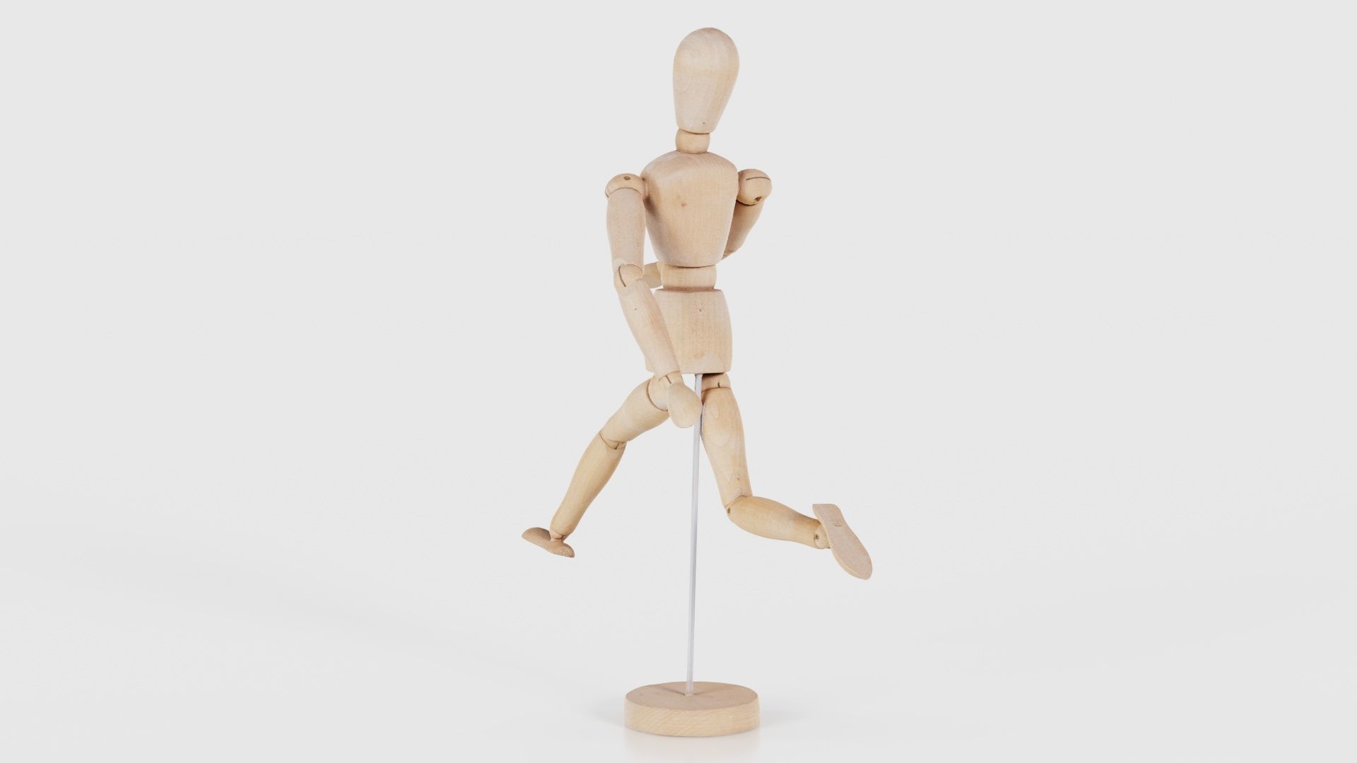 Wooden Mannequin Pose 06 Low-poly 3D model_24