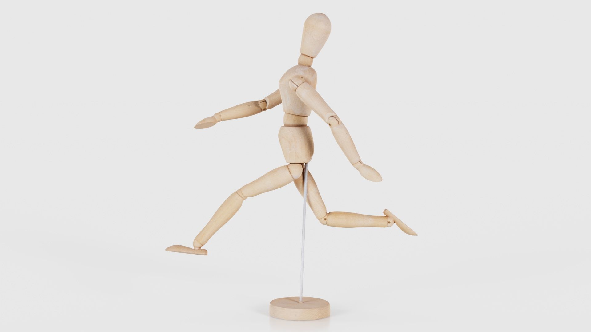 Wooden Mannequin Pose 06 Low-poly 3D model_26