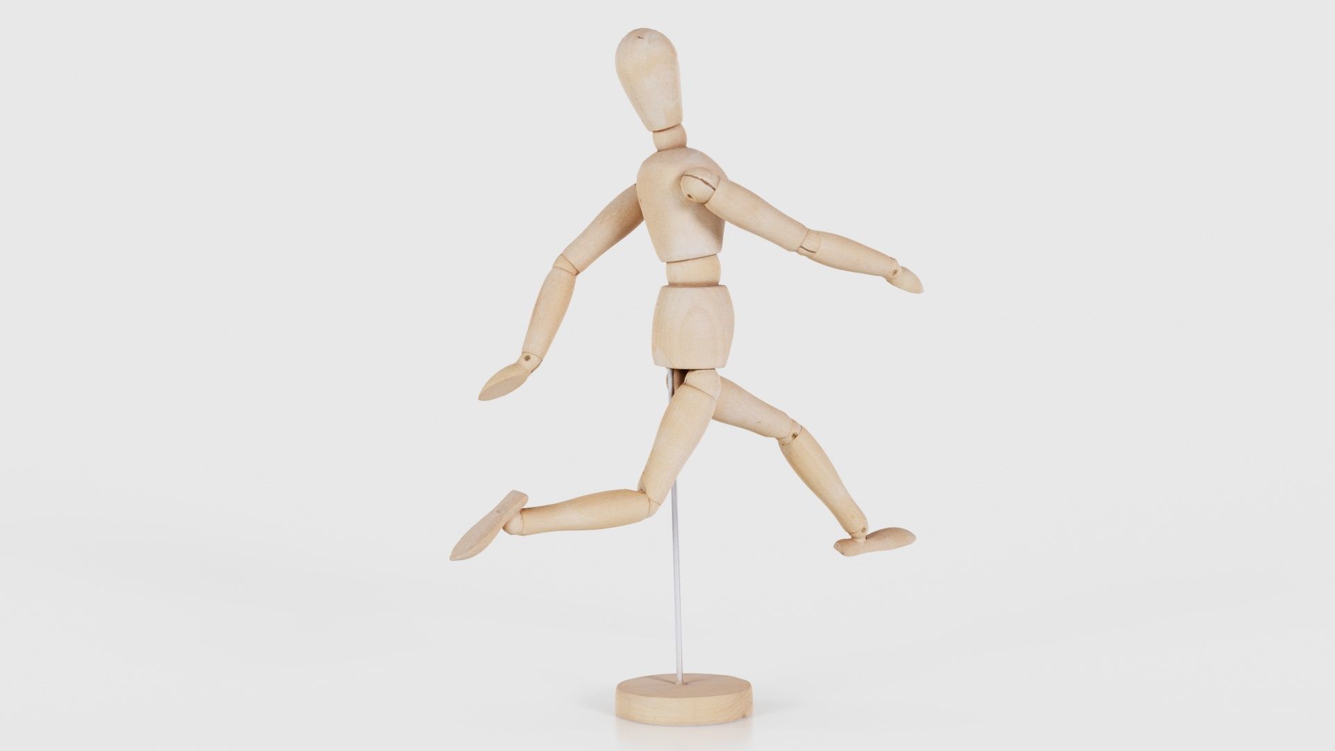 Wooden Mannequin Pose 06 Low-poly 3D model_21