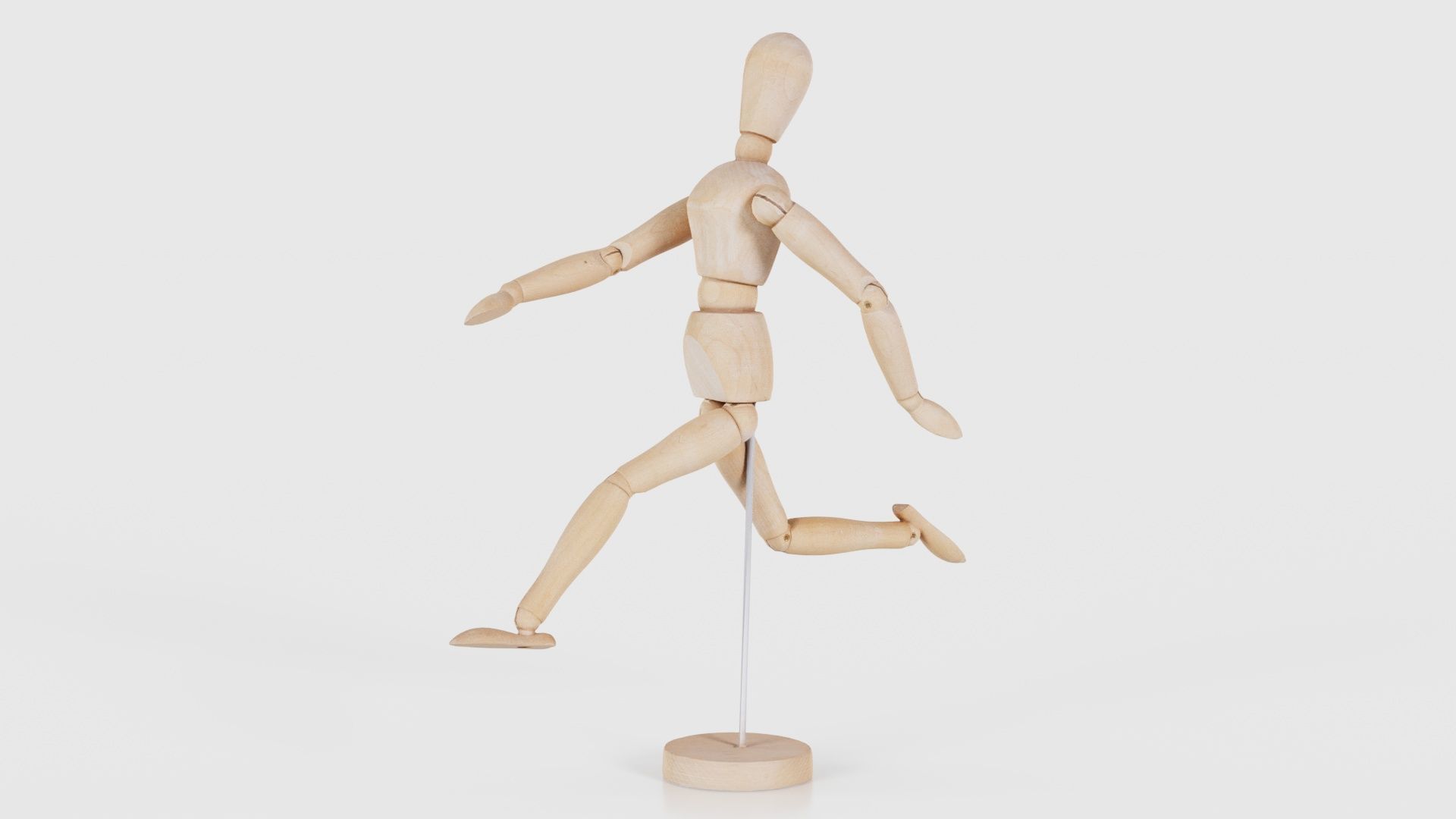 Wooden Mannequin Pose 06 Low-poly 3D model_15