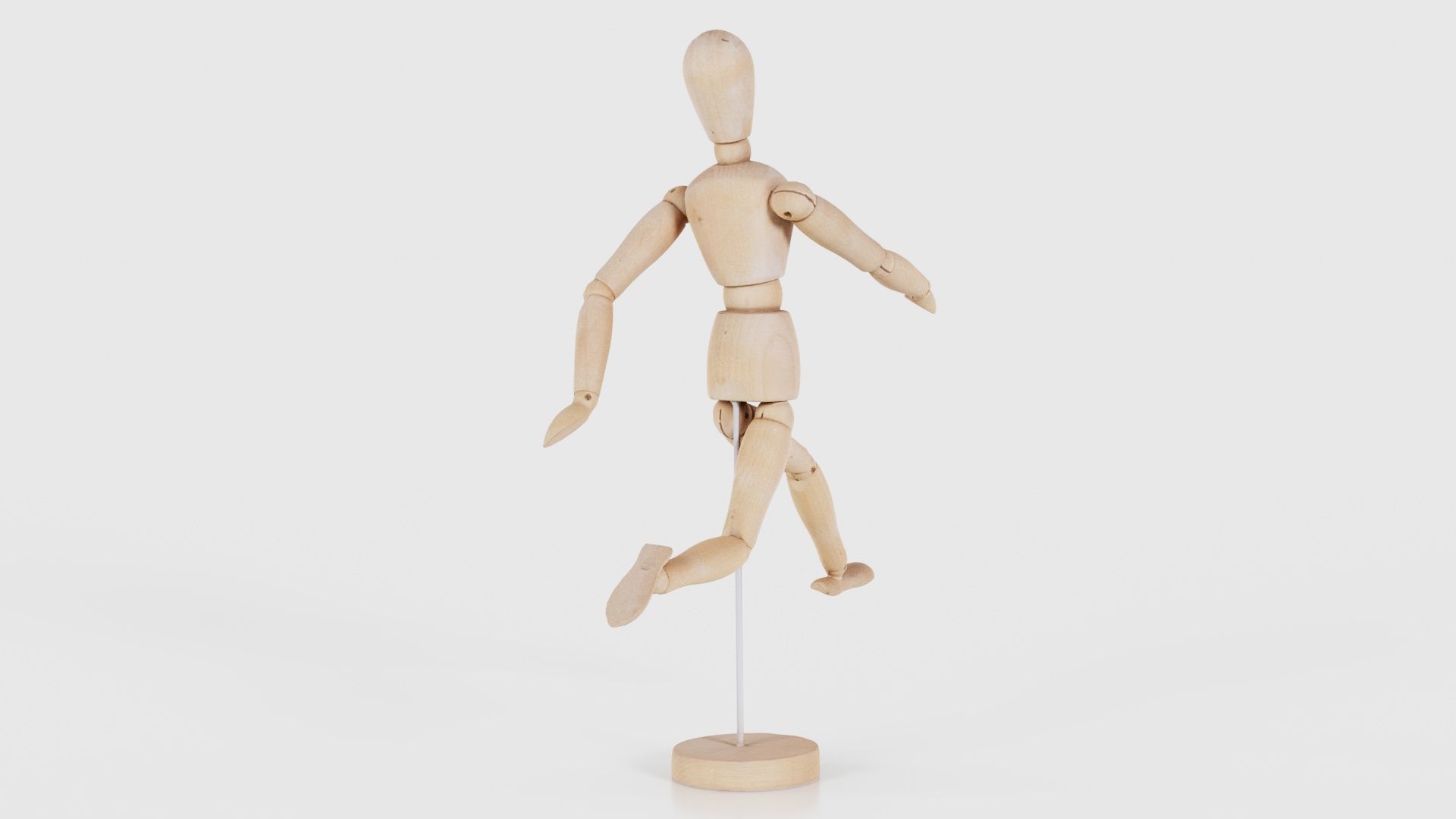 Wooden Mannequin Pose 06 Low-poly 3D model_22