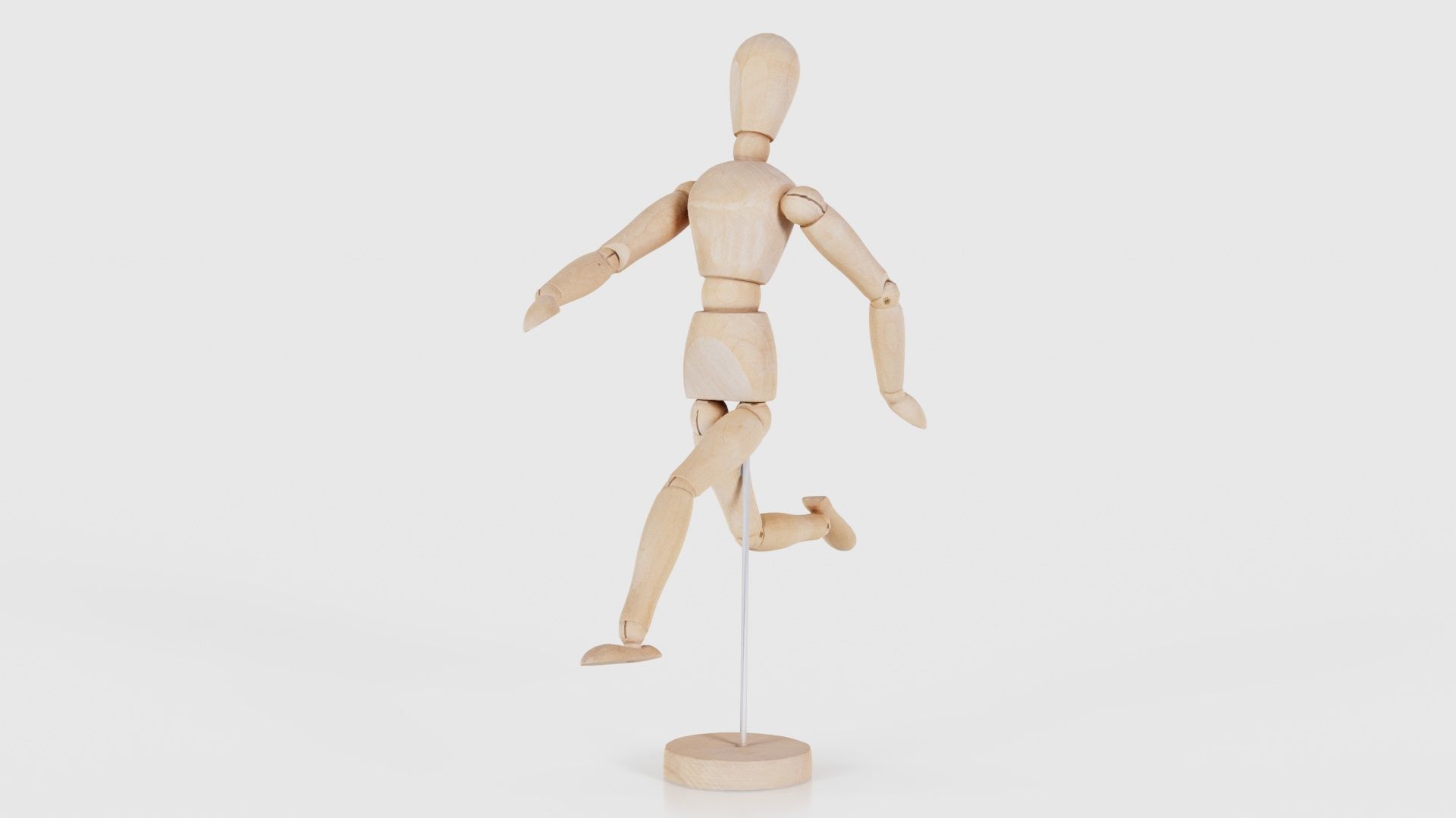 Wooden Mannequin Pose 06 Low-poly 3D model_16
